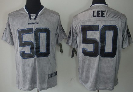 Nike Dallas Cowboys #50 Sean Lee Lights Out Gray Elite Jersey 