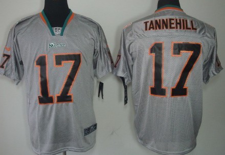 Nike Miami Dolphins #17 Ryan Tannehill Lights Out Gray Elite Jersey 