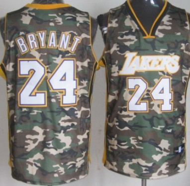 Los Angeles Lakers #24 Kobe Bryant Camo Fashion Jersey