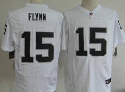 Nike Oakland Raiders #15 Matt Flynn White Elite Jersey 