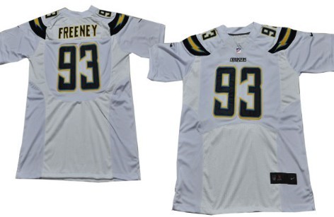 Nike San Diego Chargers #93 Dwight Freeney 2013 White Elite Jersey 