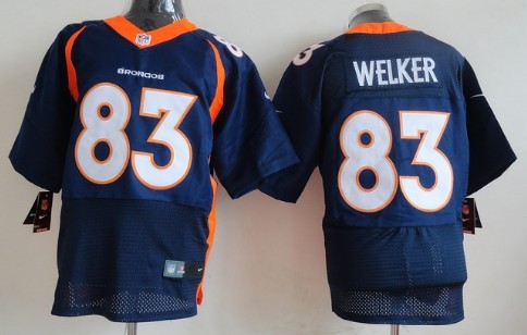 Nike Denver Broncos #83 Wes Welker 2013 Blue Elite Jersey 