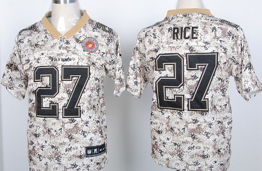 Nike Baltimore Ravens #27 Ray Rice 2013 USMC Camo Elite Jersey