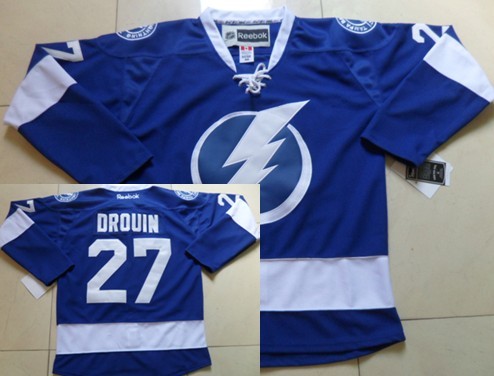 Tampa Bay Lightning #27 Jonathan Drouin New Blue Jersey 