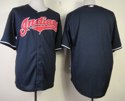 Cleveland Indians Blank Navy Blue Jersey