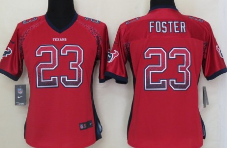 Nike Houston Texans #23 Arian Foster Drift Fashion Red Womens Jersey 