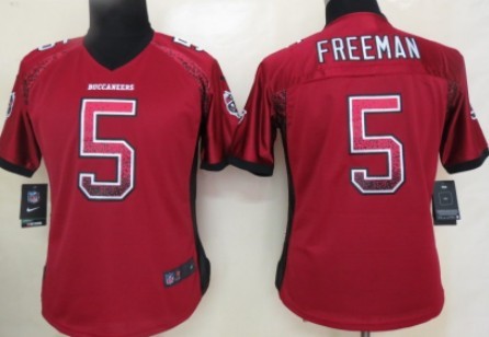 Nike Tampa Bay Buccaneers #5 Josh Freeman Drift Fashion Red Womens Jersey 