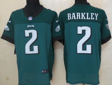 Nike Philadelphia Eagles #2 Matt Barkley Dark Green Elite Jersey 