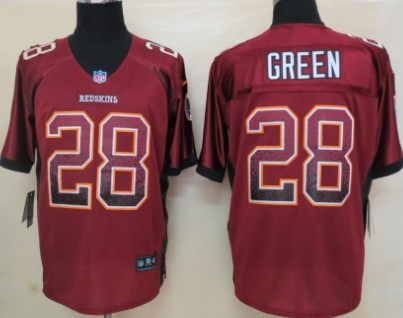 Nike Washington Redskins #28 Darrell Green Drift Fashion Red Elite Jersey