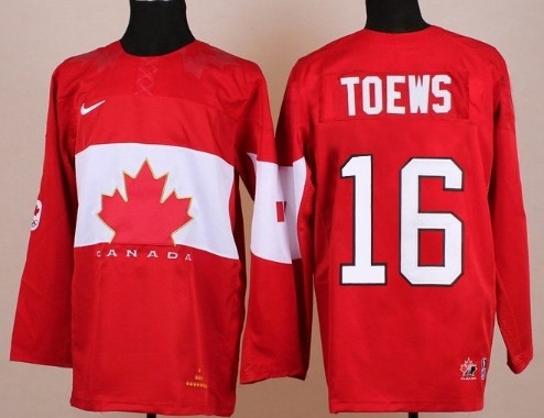 2014 Olympics Canada #16 Jonathan Toews Red Jersey 