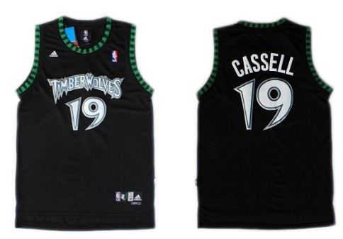 Minnesota Timberwolves #19 Sam Cassell Black Swingman Jersey 