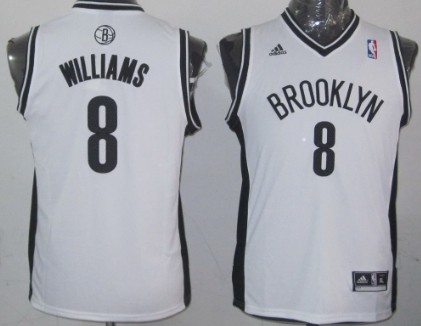 Brooklyn Nets #8 Deron Williams White Kids Jersey 