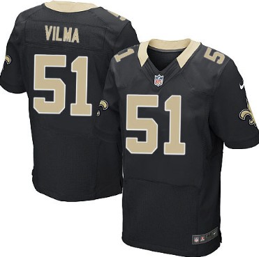 Nike New Orleans Saints #51 Jonathan Vilma Black Elite Jersey 