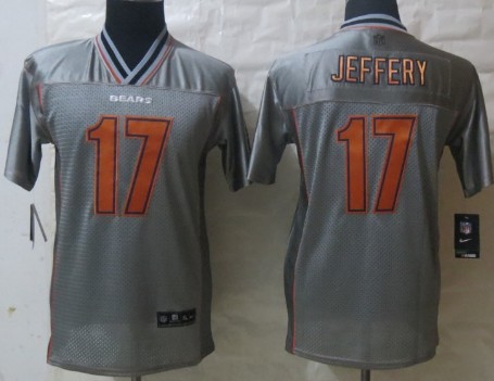 Nike Chicago Bears #17 Alshon Jeffery 2013 Gray Vapor Kids Jersey 