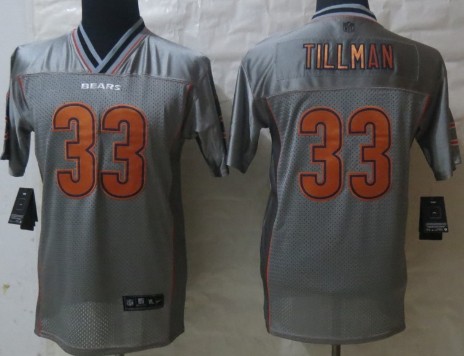 Nike Chicago Bears #33 Charles Tillman 2013 Gray Vapor Kids Jersey 