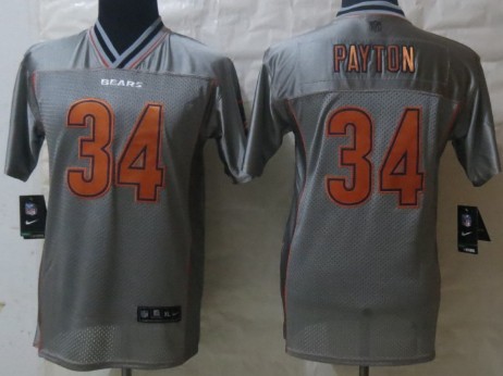 Nike Chicago Bears #34 Walter Payton 2013 Gray Vapor Kids Jersey 