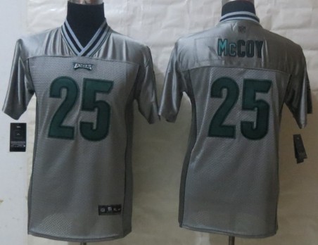 Nike Philadelphia Eagles #25 LeSean McCoy 2013 Gray Vapor Kids Jersey 