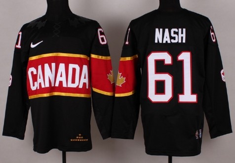 2014 Olympics Canada #61 Rick Nash Black Jersey 