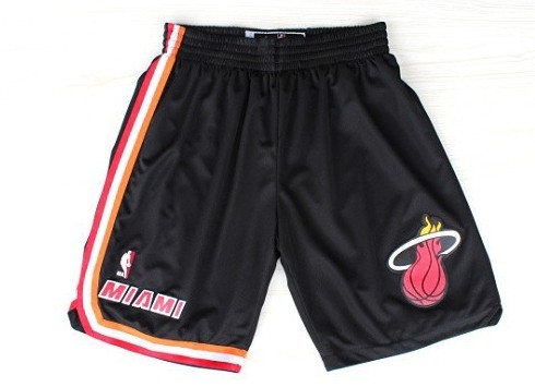 Miami Heat Black Throwback Short