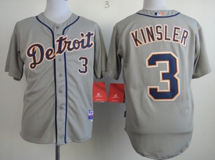 Detroit Tigers #3 Ian Kinsler Gray Jersey 