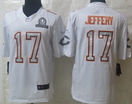 Nike Chicago Bears #17 Alshon Jeffery 2014 Pro Bowl White Jersey