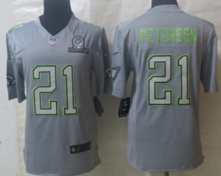 Nike Arizona Cardinals #21 Patrick Peterson 2014 Pro Bowl Gray Jersey