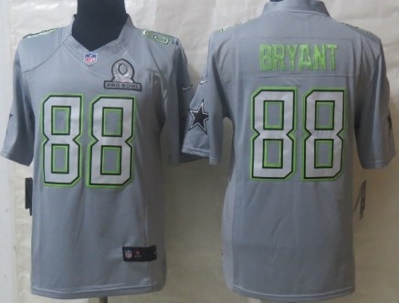 Nike Dallas Cowboys #88 Dez Bryant 2014 Pro Bowl Gray Jersey