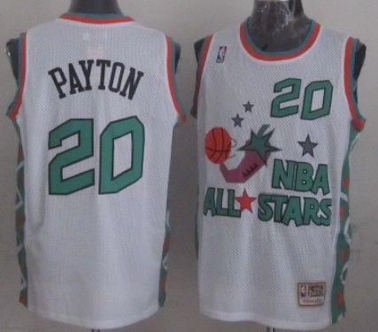 NBA 1996 All-Star #20 Gary Payton White Swingman Throwback Jersey