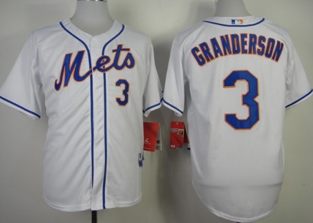 New York Mets #3 Curtis Granderson White Jersey 