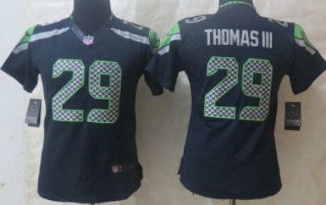 Nike Seattle Seahawks #29 Earl Thomas III Navy Blue Limited Womens Jersey 