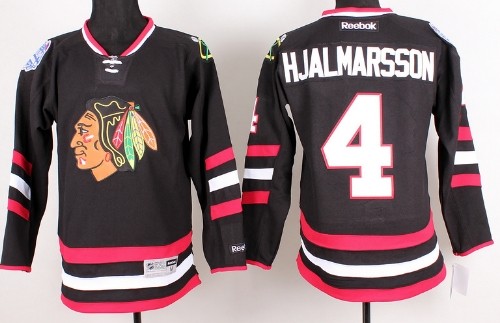 Chicago Blackhawks #4 Niklas Hjalmarsson 2014 Stadium Series Black Jersey