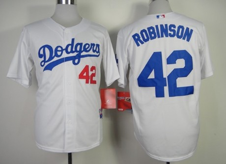 Los Angeles Dodgers #42 Jackie Robinson White Cool Base Jersey 