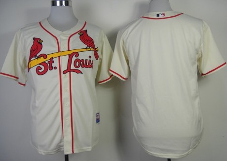 St. Louis Cardinals Blank Cream Jersey 