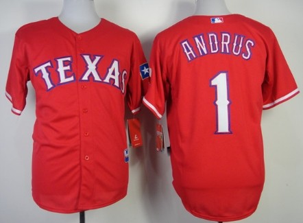 Texas Rangers #1 Elvis Andrus 2014 Red Jersey 