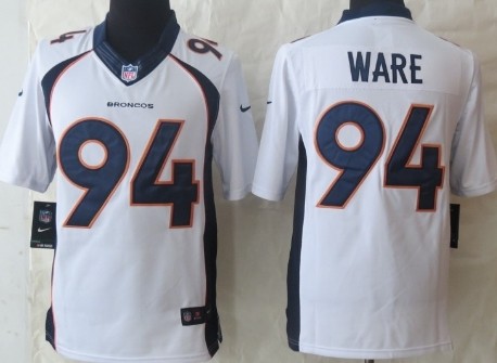 Nike Denver Broncos #94 DeMarcus Ware 2013 White Limited Jersey 