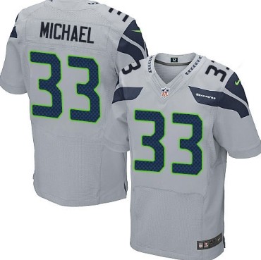 Nike Seattle Seahawks #33 Christine Michael Gray Elite Jersey 