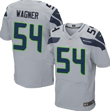 Nike Seattle Seahawks #54 Bobby Wagner Gray Elite Jersey 