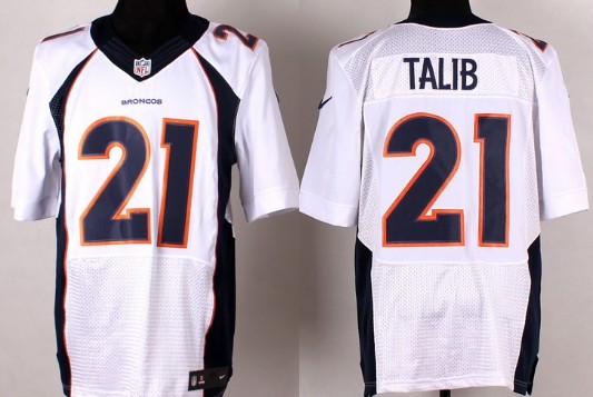 Nike Denver Broncos #21 Aqib Talib 2013 White Elite Jersey 