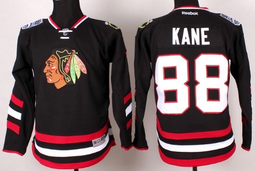 Chicago Blackhawks #88 Patrick Kane 2014 Stadium Series Black Kids Jersey 