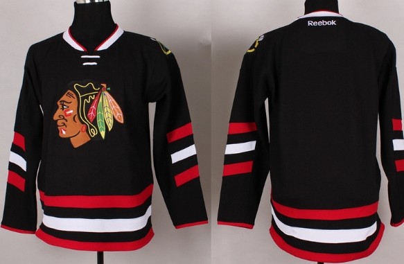 Chicago Blackhawks Mens Customized 2014 Black Jersey 