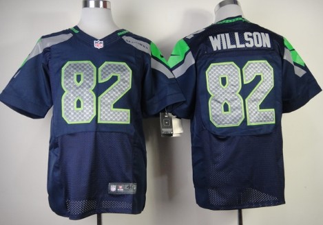 Nike Seattle Seahawks #82 Luke Willson Navy Blue Elite Jersey 