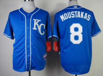 Kansas City Royals #8 Mike Moustakas 2014 Blue Jersey 