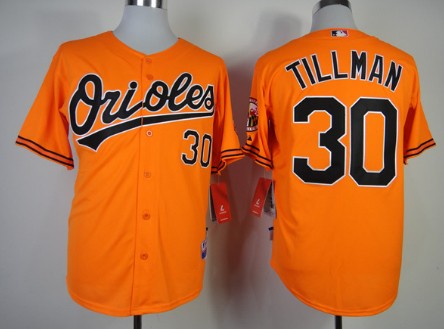 Baltimore Orioles #30 Chris Tillman Orange Jersey 