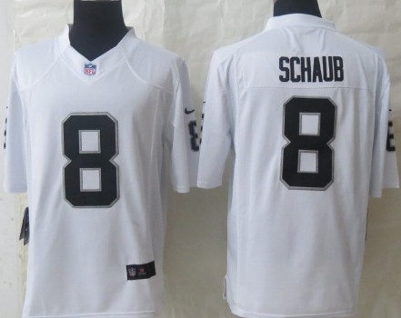 Nike Oakland Raiders #8 Matt Schaub White Limited Jersey 