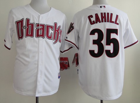 Arizona Diamondbacks #35 Trevor Cahill White Jersey 