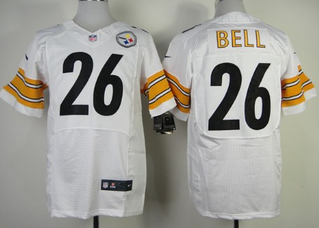 Nike Pittsburgh Steelers #26 LeVeon Bell White Elite Jersey 