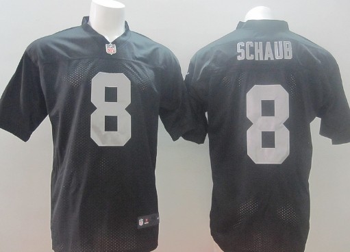 Nike Oakland Raiders #8 Matt Schaub Black Elite Jersey 