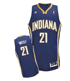 Indiana Pacers #21 David West Navy Blue Swingman Jersey