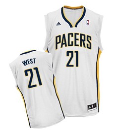 Indiana Pacers #21 David West White Swingman Jersey