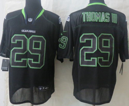 Nike Seattle Seahawks #29 Earl Thomas III Lights Out Black Elite Jersey 